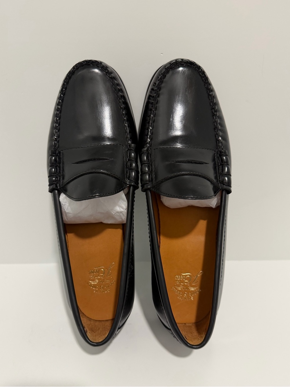 J. Crew Camden penny Loafer in black Leather Style AV166 size 10